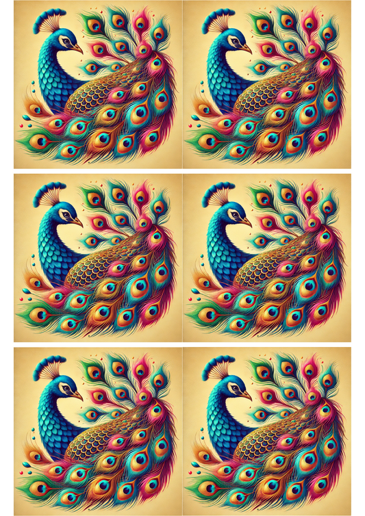 Sticker Sheet – Peacock Art Collage Cat. No. 2226