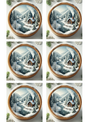 Wall Art Poster / Greeting Card / Sticker Sheet – Landscape in the Oval Collage Cat. No. 1574
