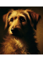Wall Art Poster / Greeting Card / Sticker Sheet – Rembrandt Style Dog Portrait Full Cat. No. 2249