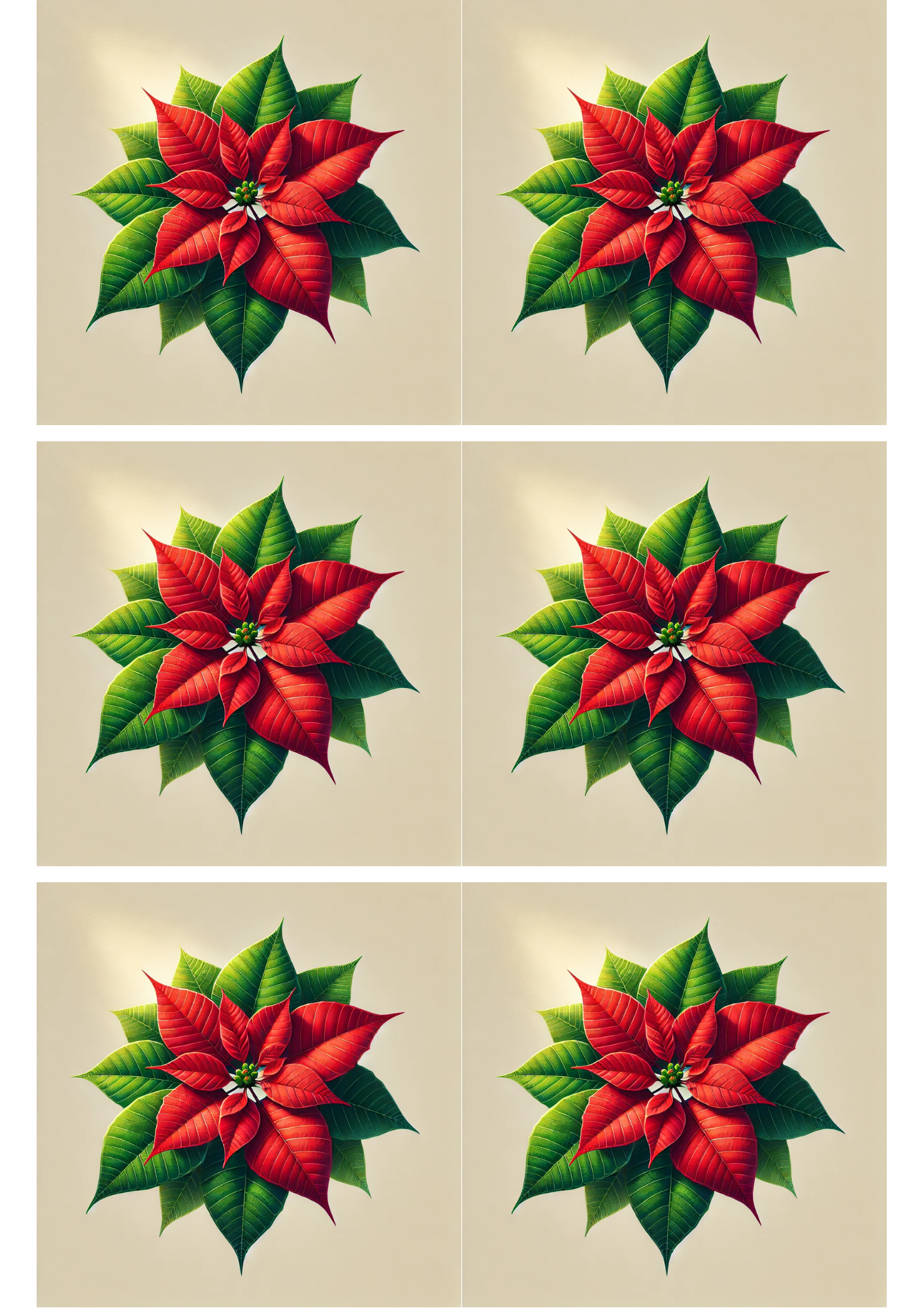 Sticker Sheet – Poinsettia Collage Cat. No. 2266