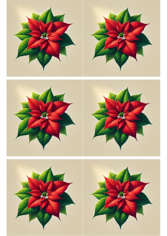 Sticker Sheet – Poinsettia Collage Cat. No. 2266