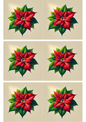 Wall Art Poster / Greeting Card / Sticker Sheet – Poinsettia Collage Cat. No. 2266