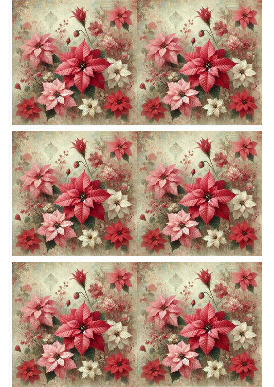 Sticker Sheet – Poinsettia Collage Cat. No. 2885