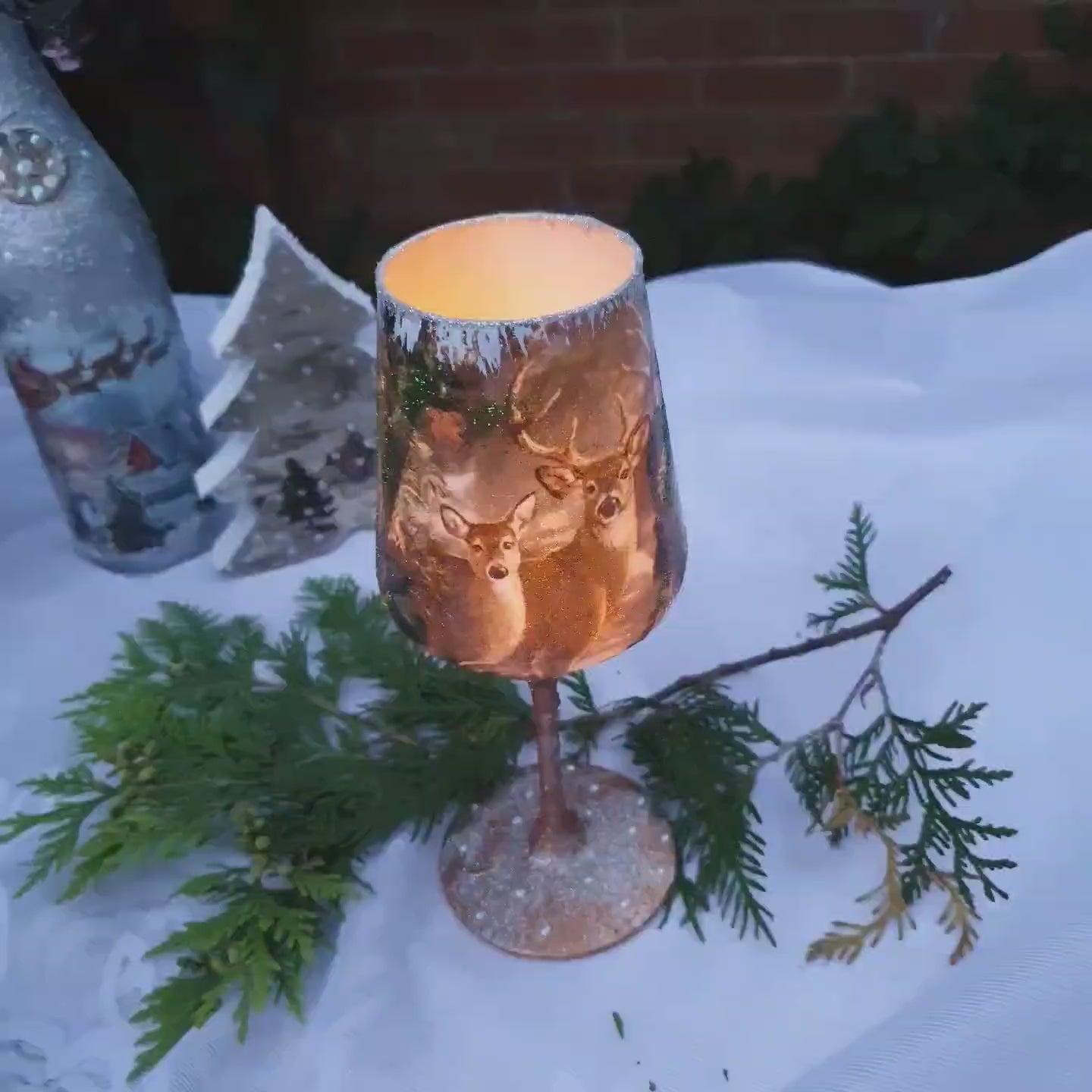 Sticker Sheet / Greeting Card – Majestic Deer in Frosty Forest Full Cat. No. 8941