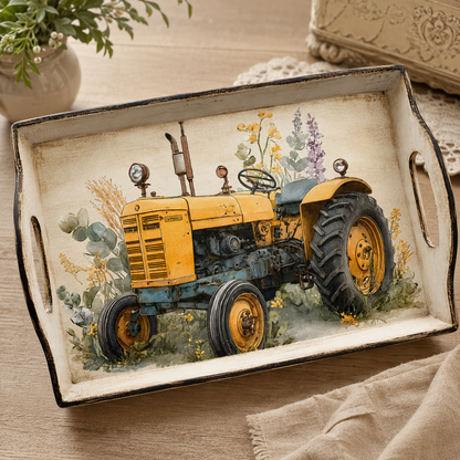 Yellow Tractor Clipart Set: 88 PNG, Transparent Background Clipart (Instant Download)