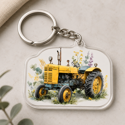 Yellow Tractor Clipart Set: 88 PNG, Transparent Background Clipart (Instant Download)