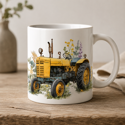 Yellow Tractor Clipart Set: 88 PNG, Transparent Background Clipart (Instant Download)