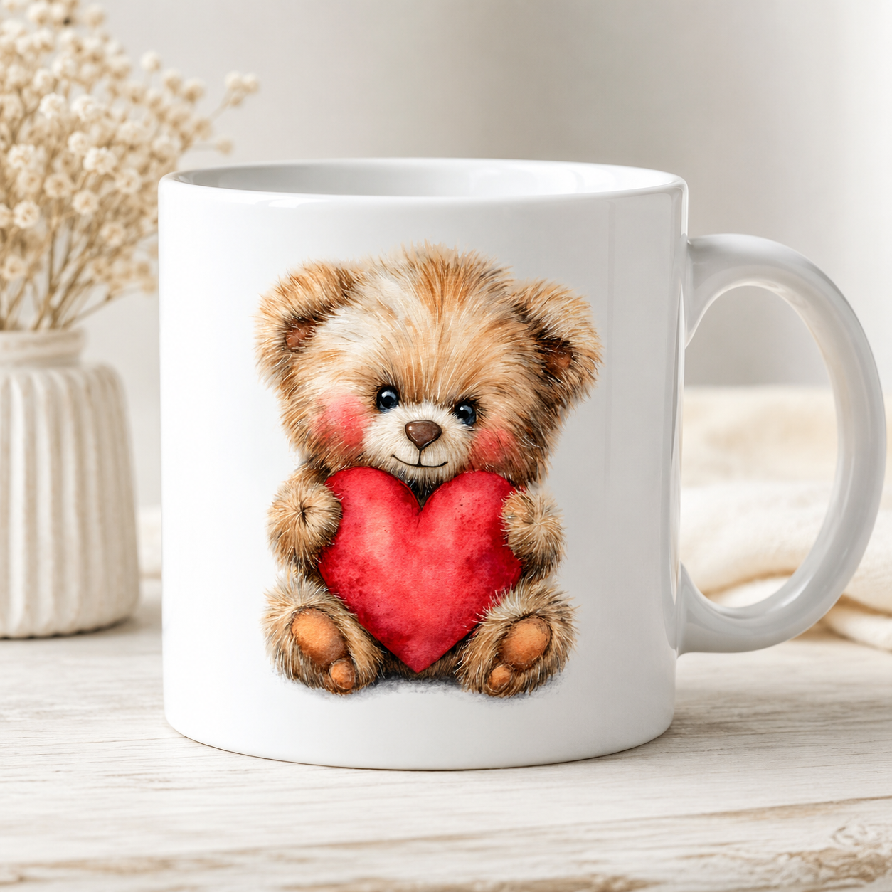 Teddy Bear With The Heart Clipart Set: 24 PNG, Transparent Background Clipart (Instant Download)