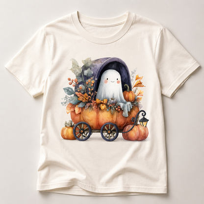 Halloween Ghost In Pumpkin Car Clipart Set: 16 PNG, Transparent Background Clipart (Instant Download)