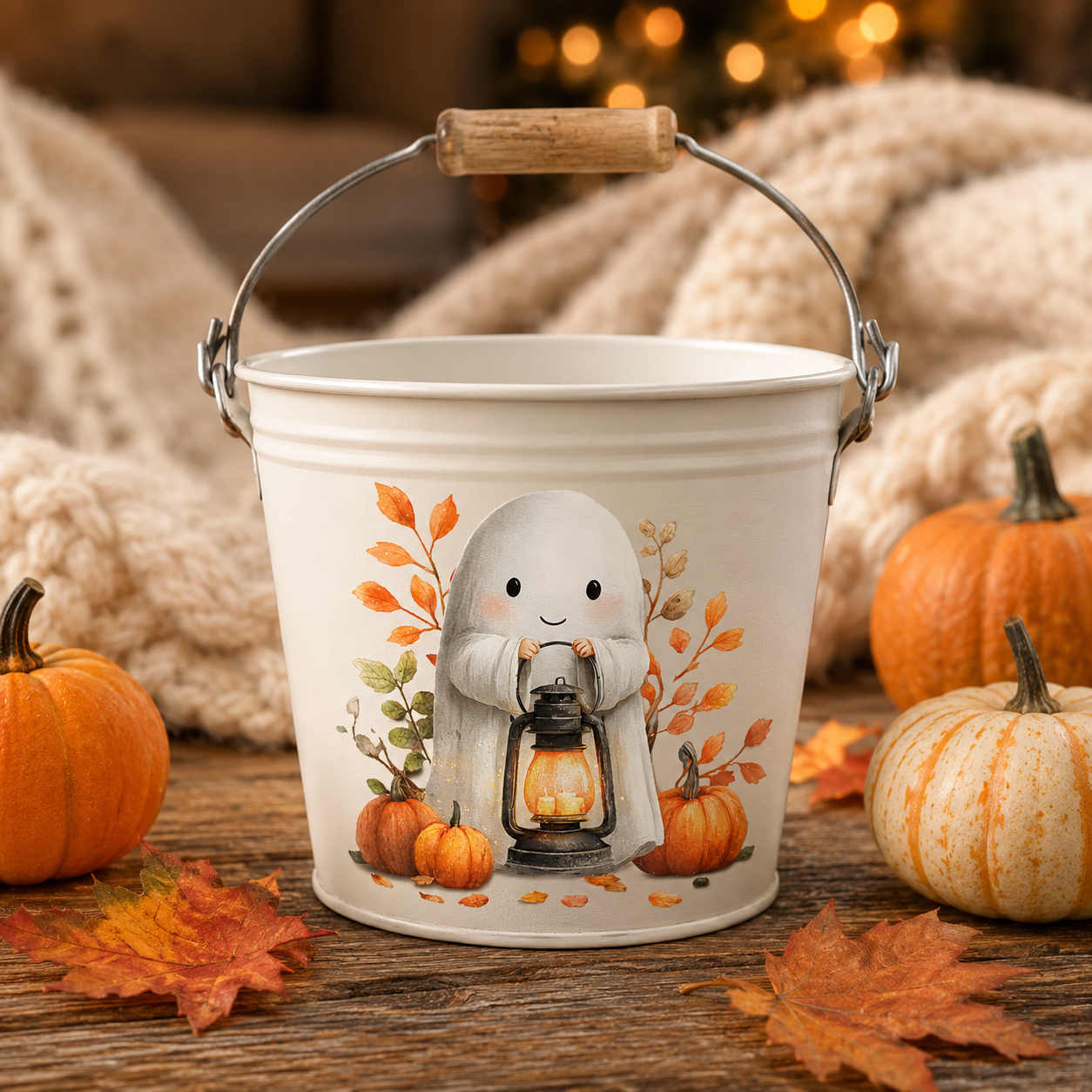 Ghost With Lanteren Clipart Set: 16 PNG, Transparent Background Clipart (Instant Download)