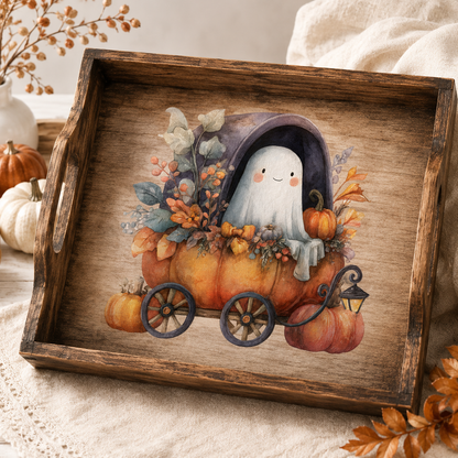 Halloween Ghost In Pumpkin Car Clipart Set: 16 PNG, Transparent Background Clipart (Instant Download)