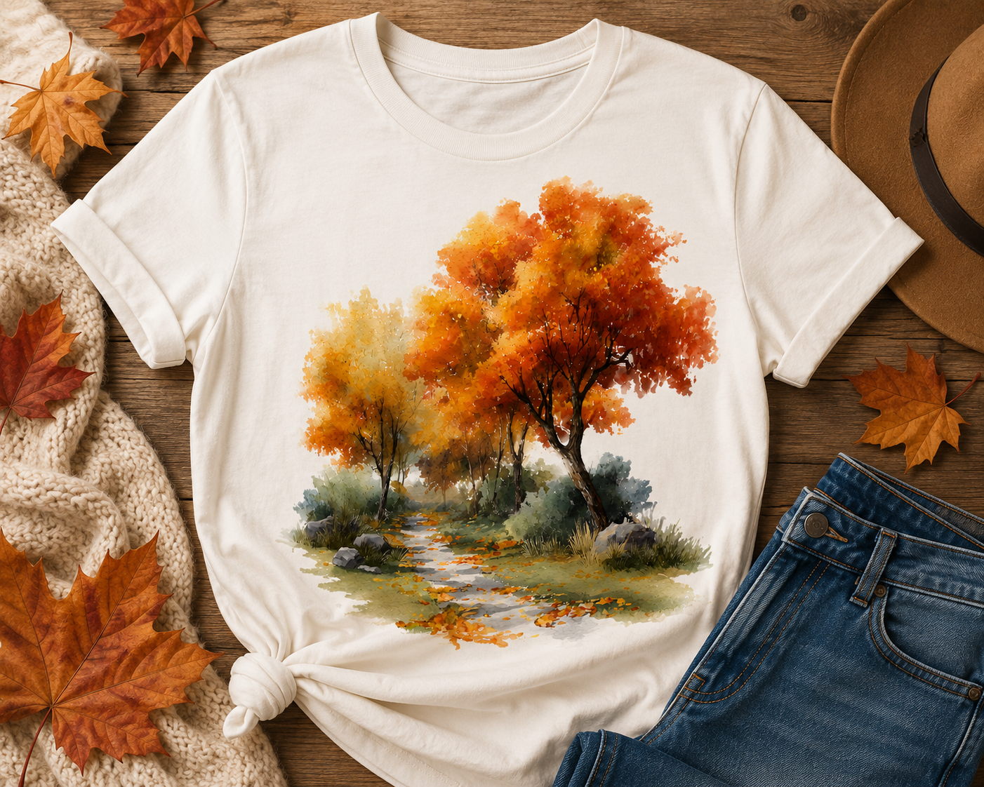 Autumn Trees Clipart Set: 21 PNG, Transparent Background Clipart (Instant Download)