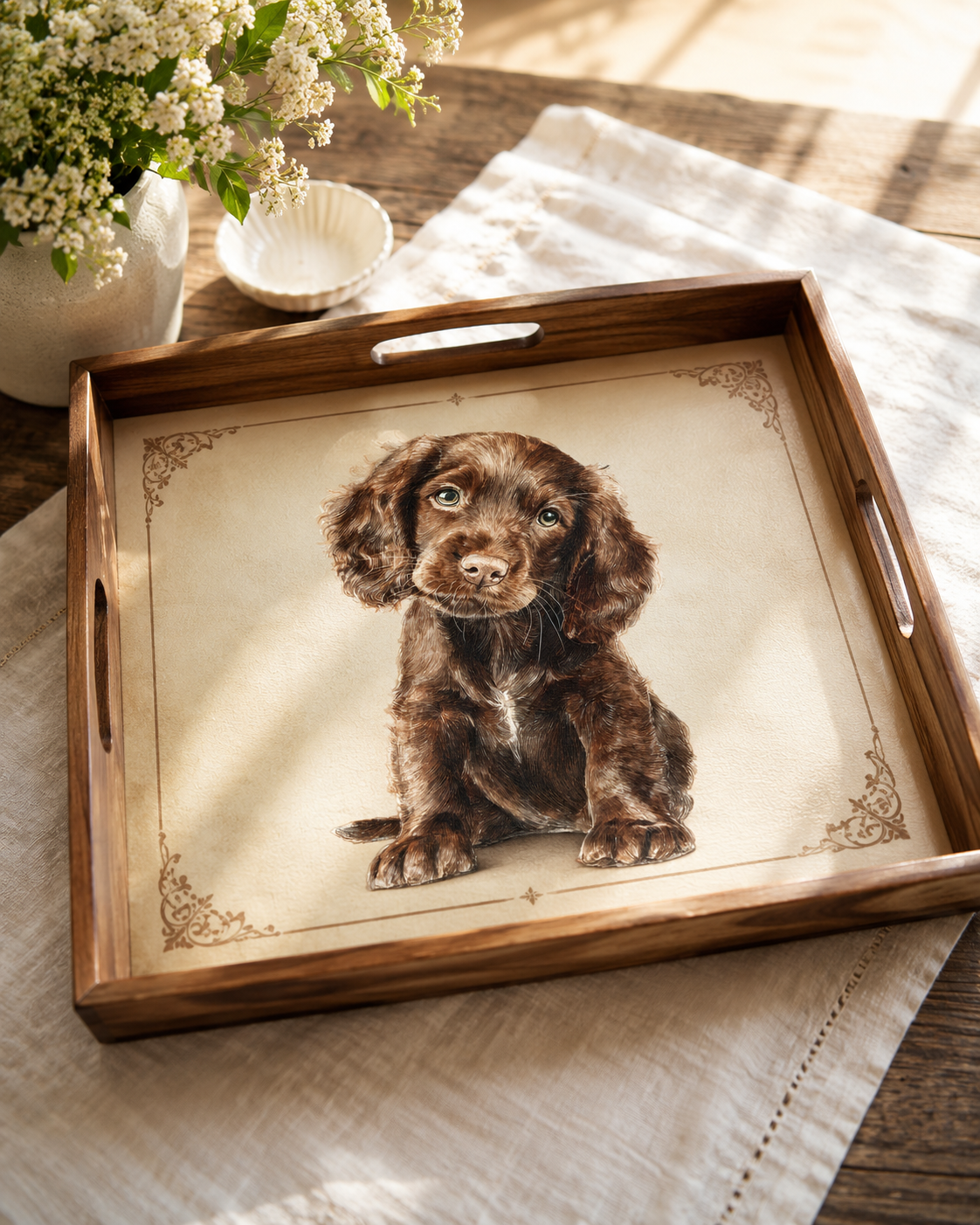 Brown Spaniel Puppy Clipart Set: 16 PNG, Transparent Background Clipart(Instant Download)