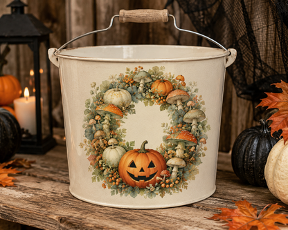 Halloween Wreath Clipart Set: 13 PNG, Transparent Background Clipart (Instant Download)