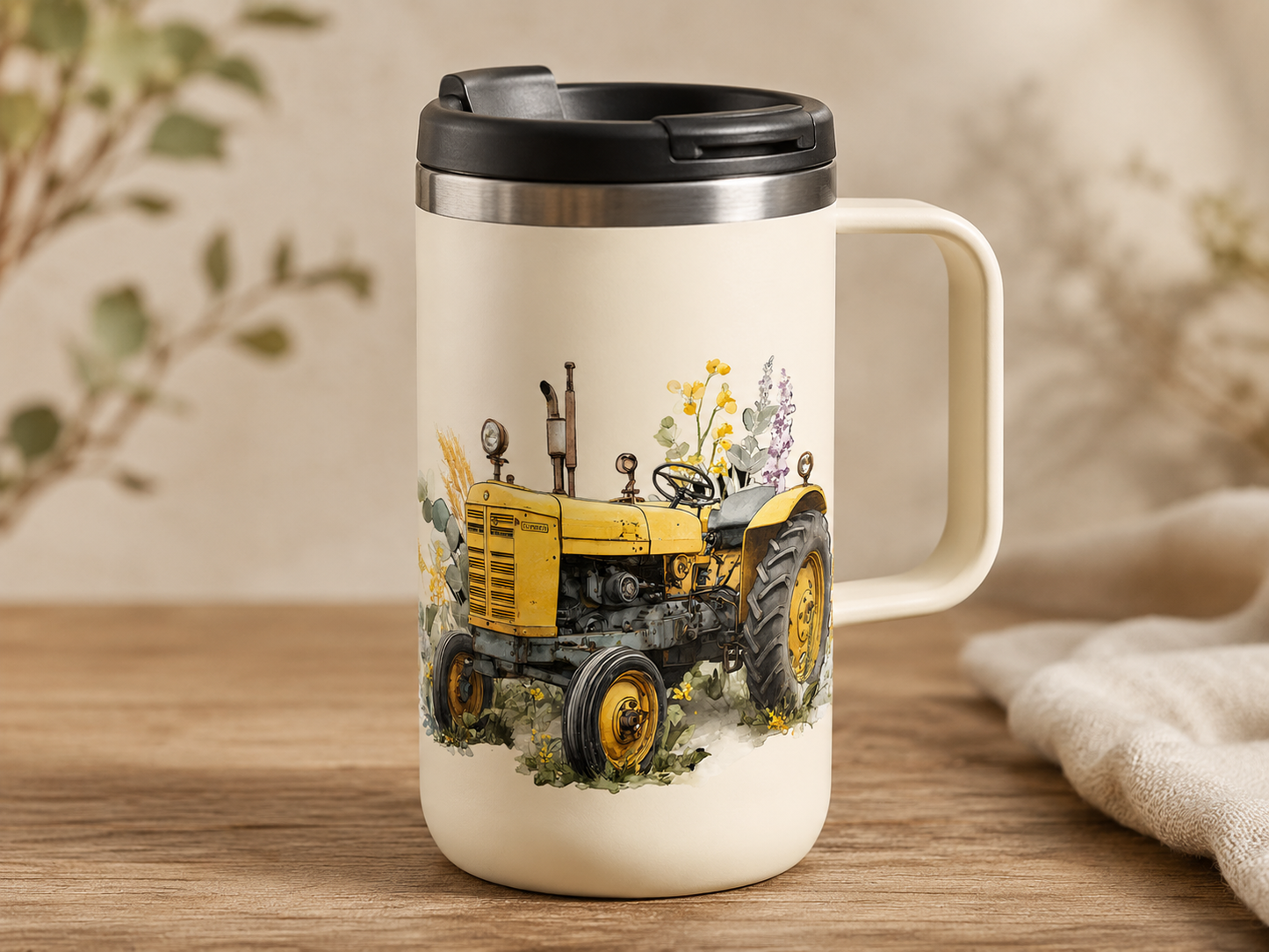 Yellow Tractor Clipart Set: 88 PNG, Transparent Background Clipart (Instant Download)