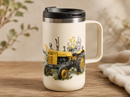 Yellow Tractor Clipart Set: 88 PNG, Transparent Background Clipart (Instant Download)