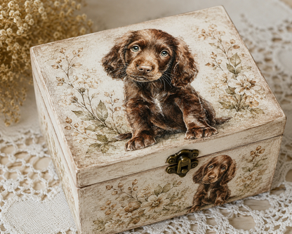 Brown Spaniel Puppy Clipart Set: 16 PNG, Transparent Background Clipart(Instant Download)