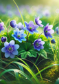Wall Art Poster / Greeting Card / Sticker Sheet – Hepatica Full Cat. No. 3098