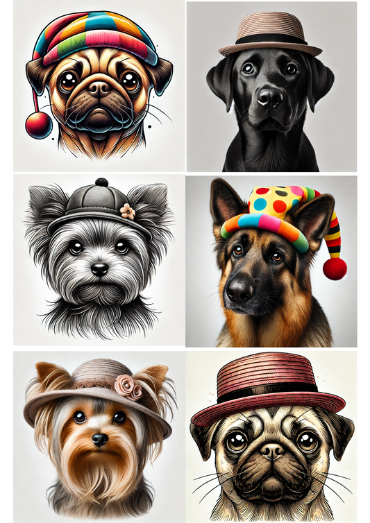 Sticker Sheet – Dogs Various 2 Collage Cat. No. 2630