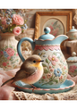 Klistremerkeark – Fugl og mugge Shabby Chic helkat. nr. 2289