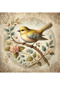 Stickerbogen – Vogel auf Ast, Shabby Chic, vollständige Kat.-Nr. 2293