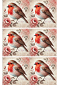 Klistremerkeark – Red Robin Shabby Chic Collage Kat. nr. 2316
