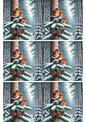 Stickerbogen – Collage „Rotkehlchen im verschneiten Winterwald“, Kat.-Nr. 2335