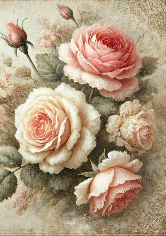 Sticker Sheet – 🎁 Roses Shabby Chic 2 Full Cat. No. 2360 (100% off)