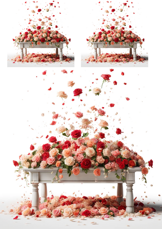 Sticker Sheet – Roses On Table Collage Cat No. 752