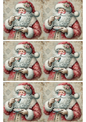 Stickerbogen – Weihnachtsmann trinkt Tee Collage Kat. Nr. 2409