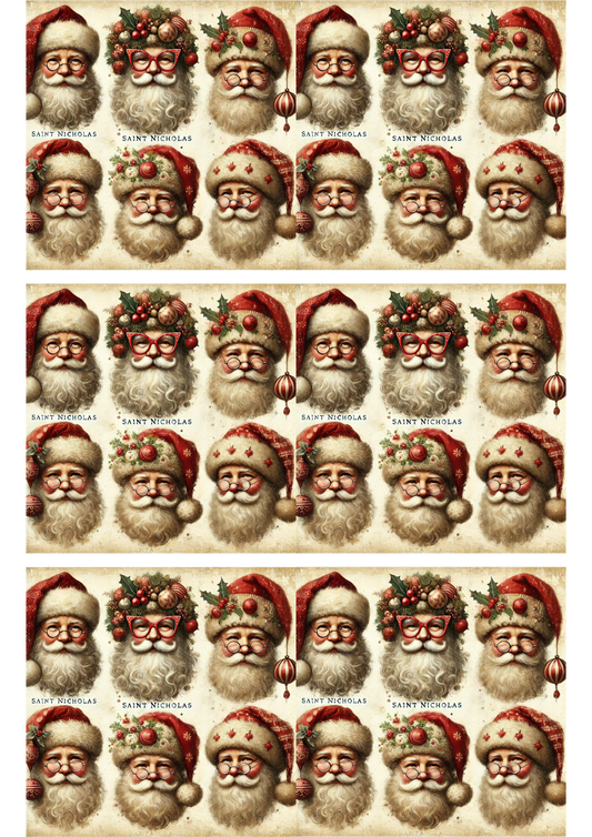 Sticker Sheet – Santa Claus Mix Collage Cat. No. 3143