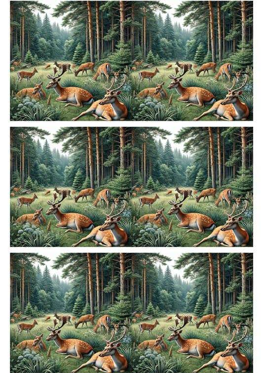 Sticker Sheet – Roe Deer In The Forest Collage Cat. No. 2421