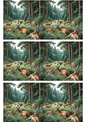 Wall Art Poster / Greeting Card / Sticker Sheet – Roe Deer In The Forest Collage Cat. No. 2421