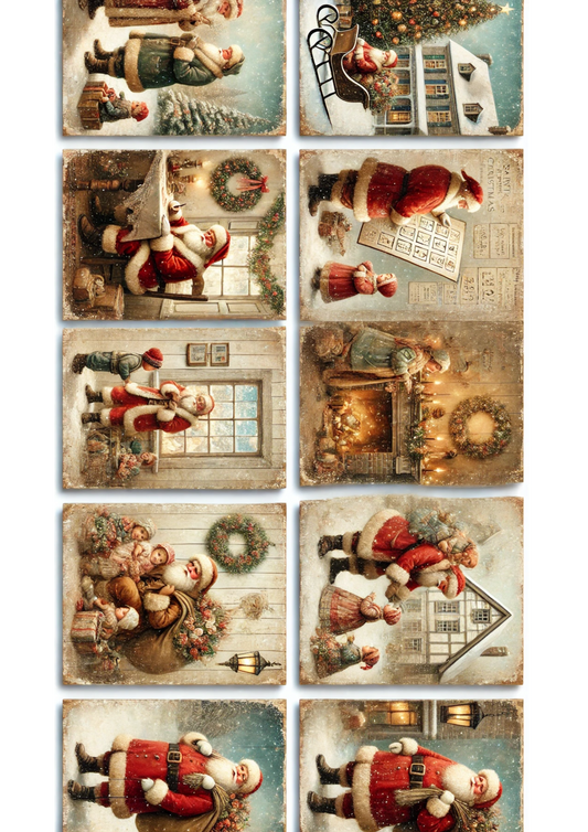 Sticker Sheet – Santa Claus Scenes Full Cat. No. 3148