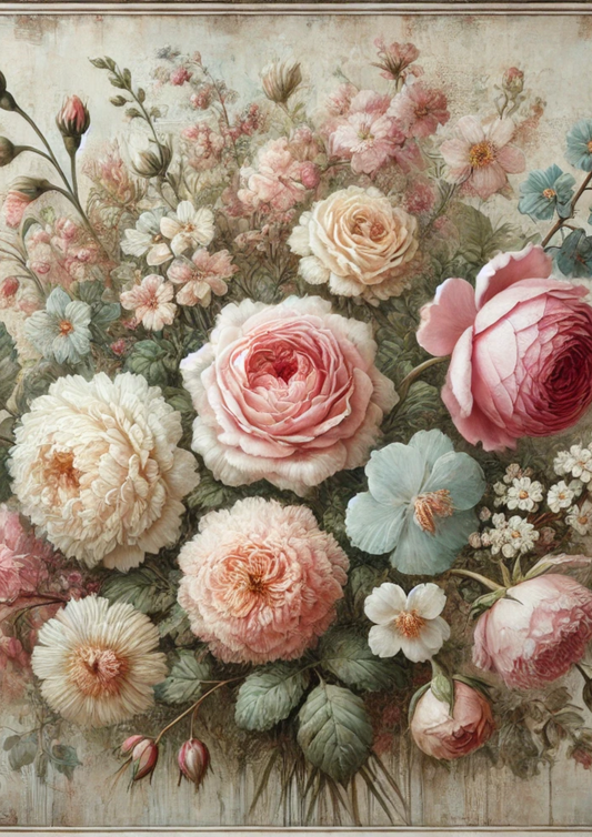 Sticker Sheet – Flowers Shabby Chic Full Cat. No. 2432