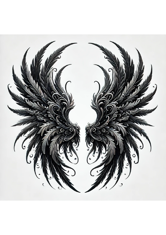 Sticker Sheet – Angel Wings In Gothic Style Full Cat. No. 2400