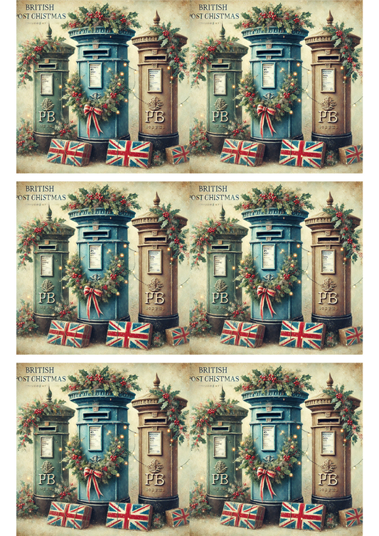 Sticker Sheet – British Post Boxes 2 Collage Cat. No. 2897