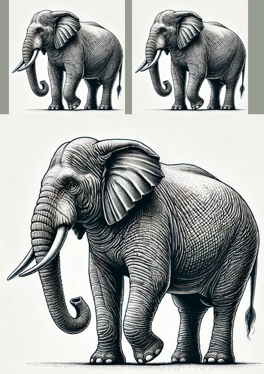 Sticker Sheet Indian Elephant Collage Cat. No. 1236