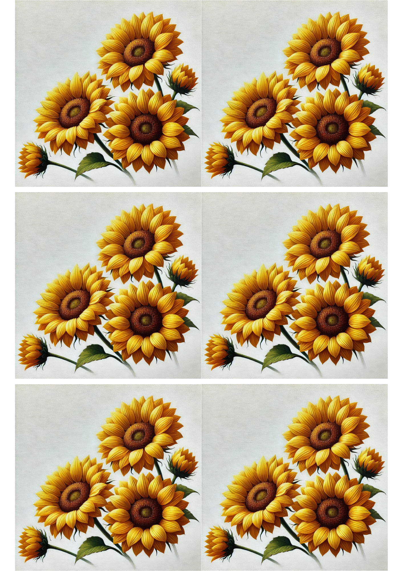 Sticker Sheet – Sunflowers 2 Collage Cat. No. 2455