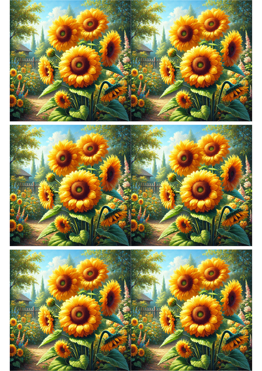 Sticker Sheet – Sunflowers Collage Cat. No. 2453