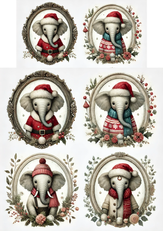 Sticker Sheet – Elephants In Ovals Full Cat. No. 3156