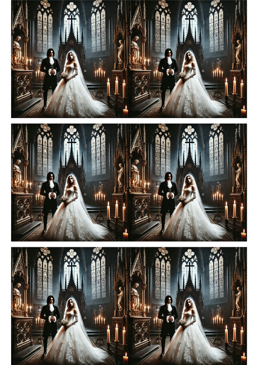 Sticker Sheet – Wedding In Gothic Style Collage Cat. No. 2787