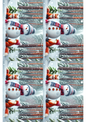 Stickerbogen – Collage mit Schneemännern und Füchsen, Kat.-Nr. 2467