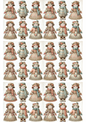 Wall Art Poster / Greeting Card / Sticker Sheet – Snowmen Various Collage Cat. No. 2473