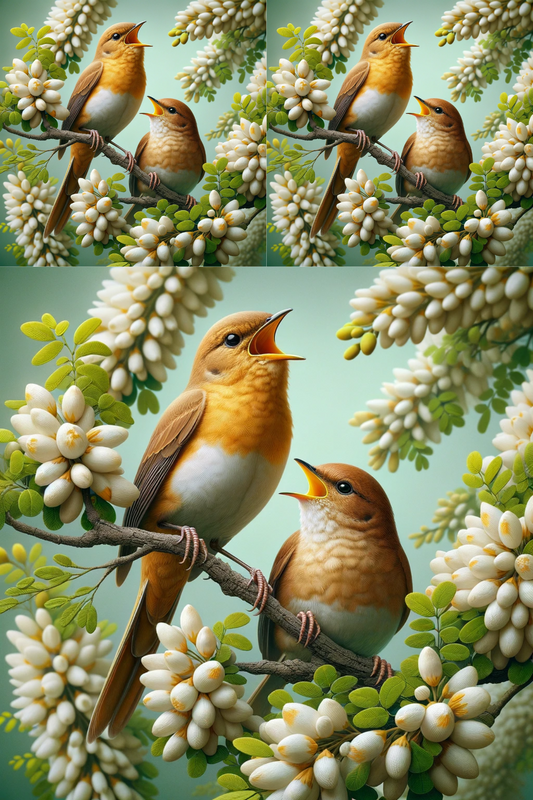 Sticker Sheet – Nightingales Sing on Acacia Cat No. 327