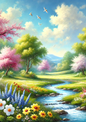 Stickerbogen – Frühling, voll, Kat.-Nr. 2484