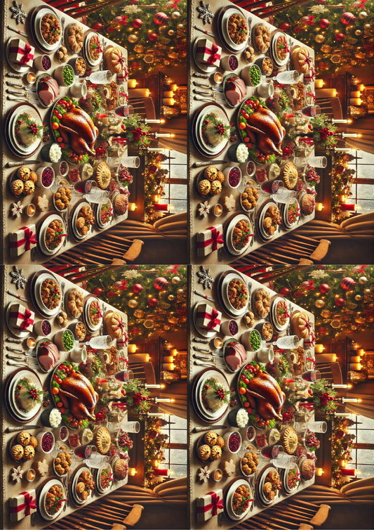 Sticker Sheet Christmas Table Collage Cat. No. 1584