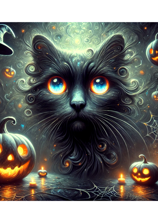 Sticker Sheet – Cat Surreal Halloween Full Cat. No. 2908