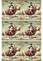 Stickerbogen – Weihnachtsmann im Hubschrauber Collage Kat. Nr. 2919