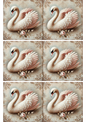 Klistremerkeark – Swan Shabby Chic Collage Kat. nr. 2503